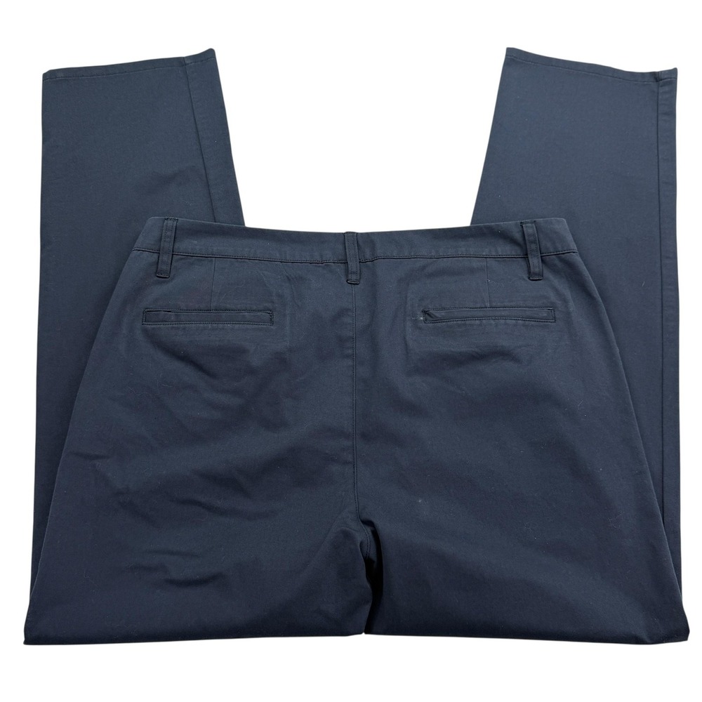 Betabrand Pants Mens 36 X 32 Blue Chino Flat Front Straight Stretch Cotton